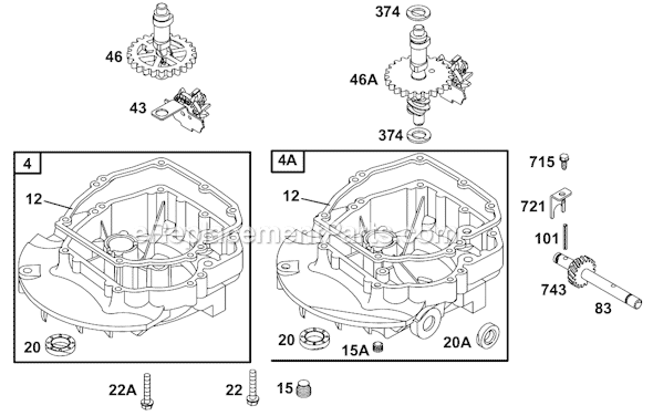 Page C Diagram and Parts List for 12C800SERIES  Briggs and Stratton Engine